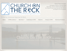 Tablet Screenshot of churchontherockglobal.com